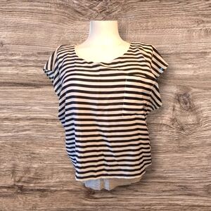 LeShop Striped Black and White Women's Top